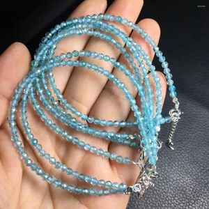 Strand 925 Sterling Silver Charm Colorful Facet Clear Quartz Apatite Bracelet Jewelry Chain Handmade For Women Party Gift 1pcs