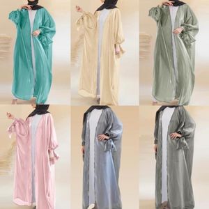 Ethnic Clothing Women Arabian Loose Cardigan Robe Lady's Muslim Dress Middle East Abaya For Fashion Femme Musulmane Turkey Store