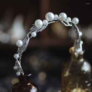 Presilhas de cabelo pérolas coreanas feitas à mão tiaras de noiva mini tiara de noiva acessório de festa
