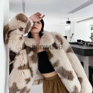 Women's Jackets Italian amorous feelings Tuscany lamb fur coat autumn winter new women's fox fur short coat leisure young jacket J230810