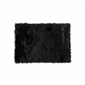 Carpets Plush Rugs For Bedroom Decorative & Durable 60"x96" Black Sheepskin Rug Or Throw Living Room
