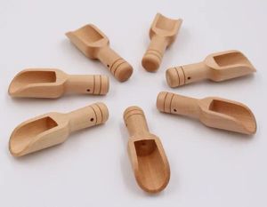 Simple Salt tea spoon tableware wooden crafts wood spoon Wooden spoon 74mm*24mm