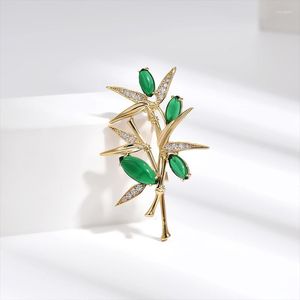 Brooches SUYU Elegant Chinese Style Green Bamboo Brooch Classic And Atmospheric Plant Corsage Female Accessories