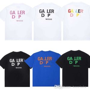 Designerpar T-shirt Trendy Gd Basic Letter Print Casual Mens and Womens Loose Short Sleeve Shirt Lovers 'Wear