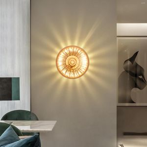 Lampada da parete Texture Ball Lampade in vetro Rame Creative Art Light Luxury Style Comodino Sconce Corridoio Blackground Decor Lighting