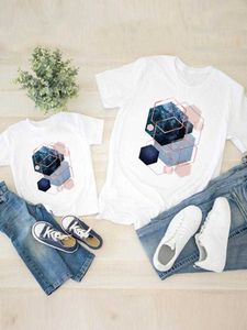 Family Matching Outfits Graphic T-shirt Tee Lovely Trend Watercolor Women Child Kid Clothing Boy Girl Summer Family Matching Outfits Mom Mama Clothes