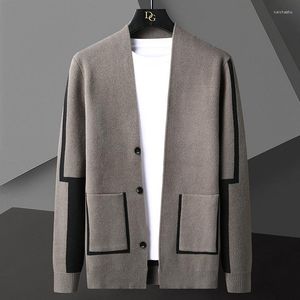 Męskie swetry Najwyższej klasy Autum Winter Brand Modna Dzianin Mężczyzn Cardigan 2023 SWEATER Black Korean Casual Coats Kurtka Męskie Ubranie S-5xl