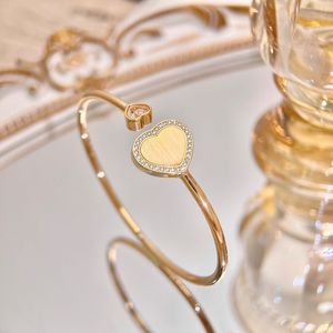 Dupe Brand Top Caffice Heart Bangle для браслетов для женщин с бриллиантовыми версиями