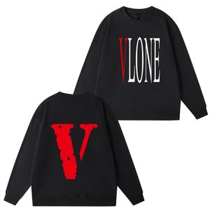 Vlone Men's Hoodies Sweatshirts Hoodies Winter Casual Loose Vlone Letter Cotton Sweatshirt Hip Hop Unisex Hood Pullpver tröja VL101 Färg