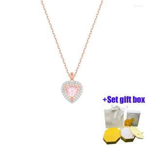 Chains Fashionable Charm Double Layered Heart-shaped Clavicle Chain Jewelry Necklace Suitable For Beautiful Women To Wear