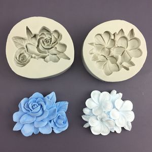 Baking Moulds Flower Shape Silicone Cake Mold Gardenia Plumeria Rubra Soap Fondant Molds Cupcake Jelly Candy Chocolate Decoration Tool 230809