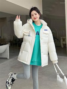 Женские траншевые пальто свободные маленькие девочки хлопковое пальто 2023 зима высокая мода высокая высокая качественная теплота Parkas низкая цена в продаже