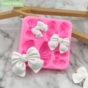 Stampi da forno Arrivano 1 pz Carino Nodo Arco Stampi Morbido Silicone Fondente Resina Arte Stampo Decorazione torta Pasticceria Accessori da cucina Strumenti 230809