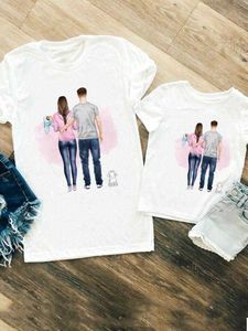 Abiti coordinati per la famiglia Abiti coordinati per la famiglia T-shirt Donna Ragazza Ragazzi Bambino Bambino Papà Moda Amore Uomo Estate Mamma Mama Maglietta Abbigliamento Abbigliamento