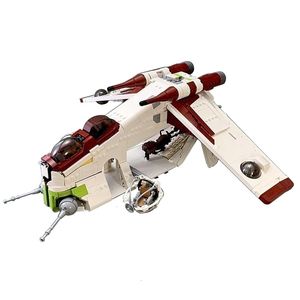 Bloklar Laat uzay gemisi savaşçısı bina askeri savaş gemisi uzay savaş filmi moc 38081 nakliye araç tuğlaları model oyuncak erkek hediyesi 230809