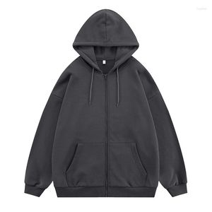 Herren Hoodies Herbst Oversize Zip Up Männer Baggy Mit Kapuze Sweatshirts Mode Koreanische Streetwear Pullover Kleidung Tops Männlich Plus Größe 3XL