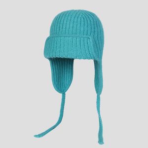 Beanie/Skull Caps Hat Women Winter Knit Earflap Beanie Warm Autumn Skiing Accessory for Outdoor Luxury 230809
