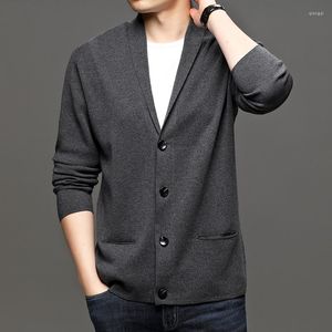 Men's Sweaters Spring & Autumn Man Pure Color Buttons Cardigan Sweater Coat Fashion Knit Casual Male Knitwear Long Sleeve