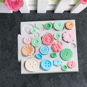 Baking Moulds Button Silicone Mold Kitchen DIY Cake Tool Fudge Biscuit Chocolate Decoration Clay Plaster Shape 230809