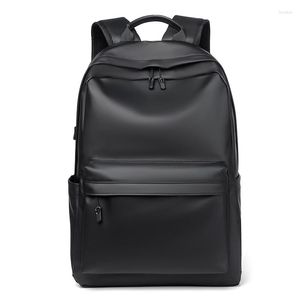 Backpack Fashion Men Backpacks Male Leather Korean Student Large Boy Business Casual Laptop School 15.6 Inch Computer Bag