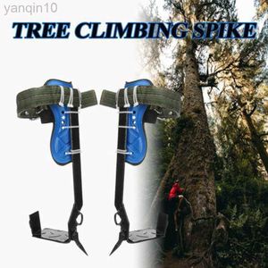 Rock Protection Adjustable Tree Climbing Spike Gears Safety Pick Belt Lanyard Rope Belt Outdoor Sport Survival Jungle Fruit Climbing Tool HKD230810