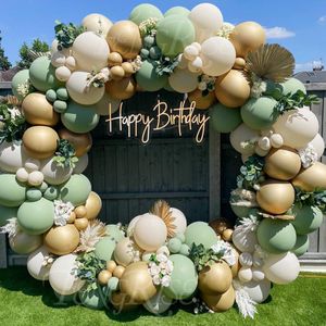 Other Event Party Supplies Avocado Green Gold Balloon Garland Arch Kit Wedding Baloon Birthday Party Decorations Baby Shower Globos Confetti Latex Ballon 230809