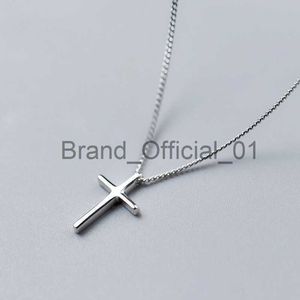 Reeti 925 Sterling Silver Cross Korean Simple Temperament Jewelry女性ワイルドアクセサリーペンダントネックレスX0810