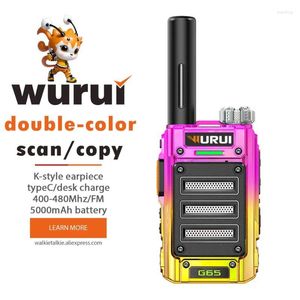 Walkie Talkie Wurui G65 UHF FM Radios Uzun menzilli taşınabilir jambon amatör iki yönlü radyo profesyonel iletişimci çocuk pmr446