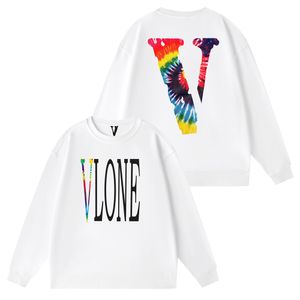 Vlone Erkek Hoodies Sweatshirts hoodies kışlık gevşek vlone mektubu pamuk sweatshirt hip hop unisex hood pullpver kazak vl133 renk