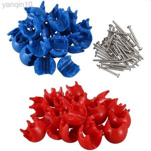 Rock Protection 20Pcs/Set Climbing Rope Net Plastic Connector Net Buckle Climbing Accessories Red Blue Climbing Rope Parts ABS Climbing Buckle HKD230810