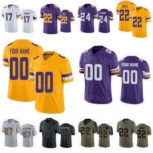 Man Woman Youth Football 17 KJ Osborn Jersey 87 TJ Hockenson 58 Hicks 22 Harrison Smith 24 Camryn Bynum 83 Jalen Nailor Embroidery And Sewing Vapor Color Rush Uniform