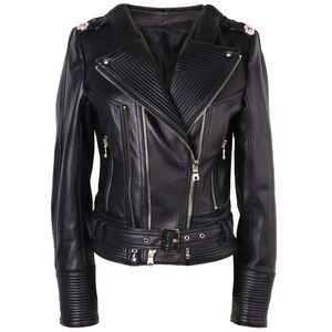 Womens Leather Faux Yoloagain Plus Size Jacket Coat Women Double Zippers Elegant Black äkta damer 230809