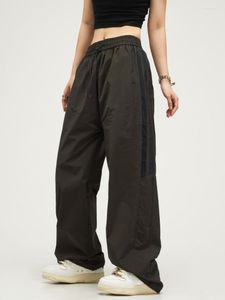 Spodnie damskie w paski w stylu retro w stylu 2023 na wiosnę i jesień hip hop luźne wygodne spodnie uliczne