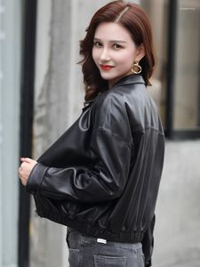 Women's Leather 2023Leather Jacket Fashion Real Sheepskin Jackets Women Spring Autumn Woman Korean Simple Coat Female Jaqueta De