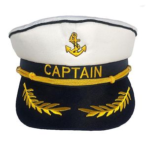 Berets Captain Hats White Yacht Sailors Navy For Adults Kids Halloween Theme Party Decoration vuxna män kvinnor