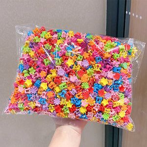 50pcs girs uroczy kolorowa gwiazda kwiatowa korona małe włosy pazurki piękne włosy dekorator pazurki spinki do włosów dzieci słodkie włosy akcesoria