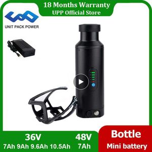 Flaska ebike batteripaket 36V 10.5AH 48V 7AH med märkesvaror San-yo L-g li-ion cell Bafang TSDZ2 750W 500W 350W 250W mini-batterier