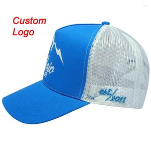 Bollmössor Anpassade design Turister Baseball Cap Unisex Size Kids Vuxen Snap Back Justerbar Stäng Mesh Tennis Cool Trucker Hat