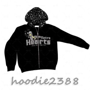 2023 Erkek Hoodies Sweatshirts Goth Punk Sweatshirt Erkek Hoodies Y2K Zip Up Hoodie Stars Baskı Spor Paltosu Gotik Uzun Kollu Büyük Boy Hoodie Ceket
