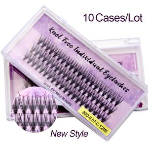 Falsche Wimpern FAIRYTIS 10 Caseslot-Stil DIY-Cluster segmentierte Wimpern 20D 12 mm flauschig natürlich 60 einzelne Bündel 230809