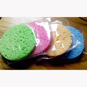 Sponges Applicators Cotton ShinBay 100pcs Natural Wood Pulp Sponge for Washing Cleansing Pad Face Care Cellulose Puff Cleaner 230809