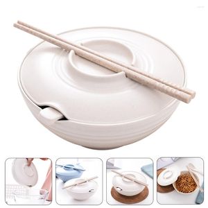 Bowls Instant Cute Ramen Bowl Japanese Style Kitchen Large Noodles Chopstick Spoon Rice