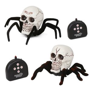 Toys Halloween Halloween Scheletro spaventoso Spider Remote Control Toy Eye Flash Light RC Walking Tarantula Horror Props Kids Glattore Robot 230810