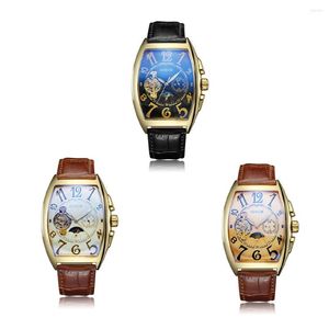 Wristwatches Stainless Steel Men Wrist Watch Pin Buckle Analog Luminous Stylish Replacement Mechanical Wristwatch Clock Birthday Gift