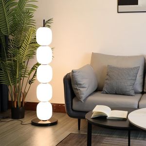 Floor Lamps Nordic Gourd String Lamp Milky White Glass Lampshade Free Standing Led Lights Bedroom Living Room Decoration