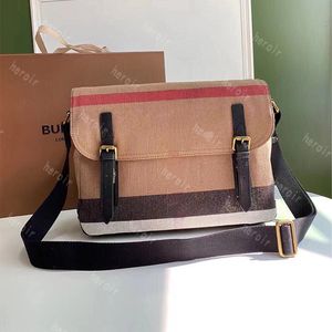 Designer Vintage Check Bur mens crossbody Bag retro brand Leather Luxury classic stripes Canvas Women's wallet purses famous handbag tote shoulder clutch bags