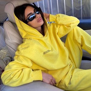 Women Casual Tracksuit Hoodie Sweatpants Long Sleeved Hooded Tops Loose Pants Letter Print Sports Set Running Climbing