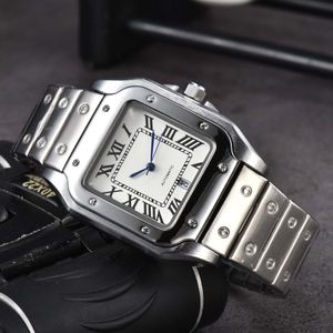 Męski zegarek Business Fashion 40 mm Stylowy kwadratowy niebieski metalowy pasek ze stali nierdzewnej Casual Watch Sport zegar Montre de Luxe A1