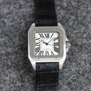 Mężczyźni Panie Para Santos Automatyczny zegarek mechaniczny oryginalny skórzany zegarek Pasek kwarcowy Kobieta zegarek Lady Counter Oficjalna replika na rękę Panie
