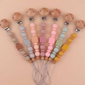 1Pc Baby Pacifier Clips Chain Silicone Beads Dummy Nipples Holder Clips Toy Anti-lost Teething Chain Babies Accessories